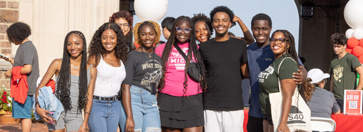 students near Brookings Hall